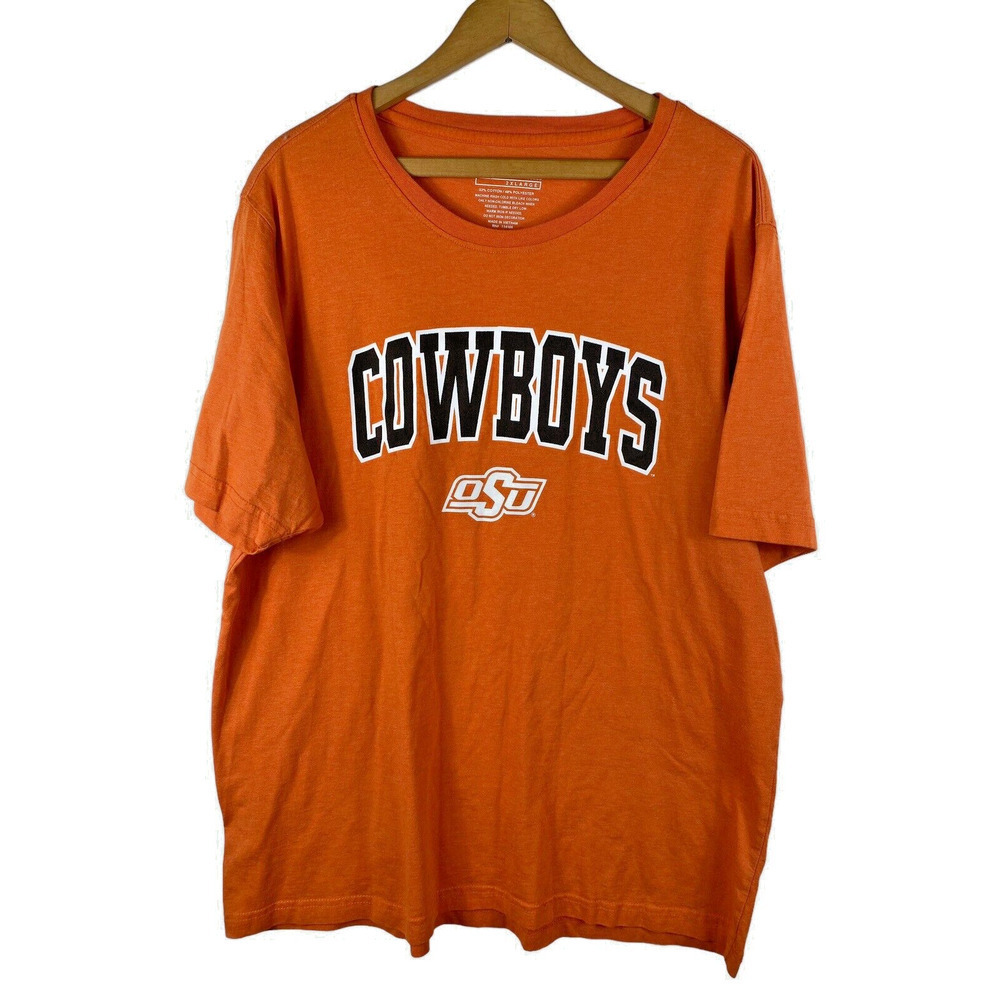 OSU Cowboys T Shirt Size 2X Womens Short Sleeve Knit Oklahoma State Orange
